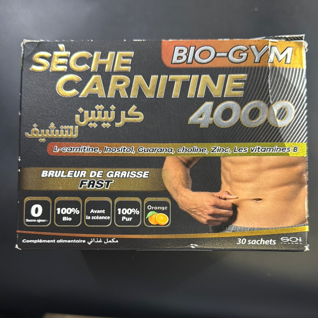 Carnitine 4000 bruleur de graisse intense biogym 30sachets