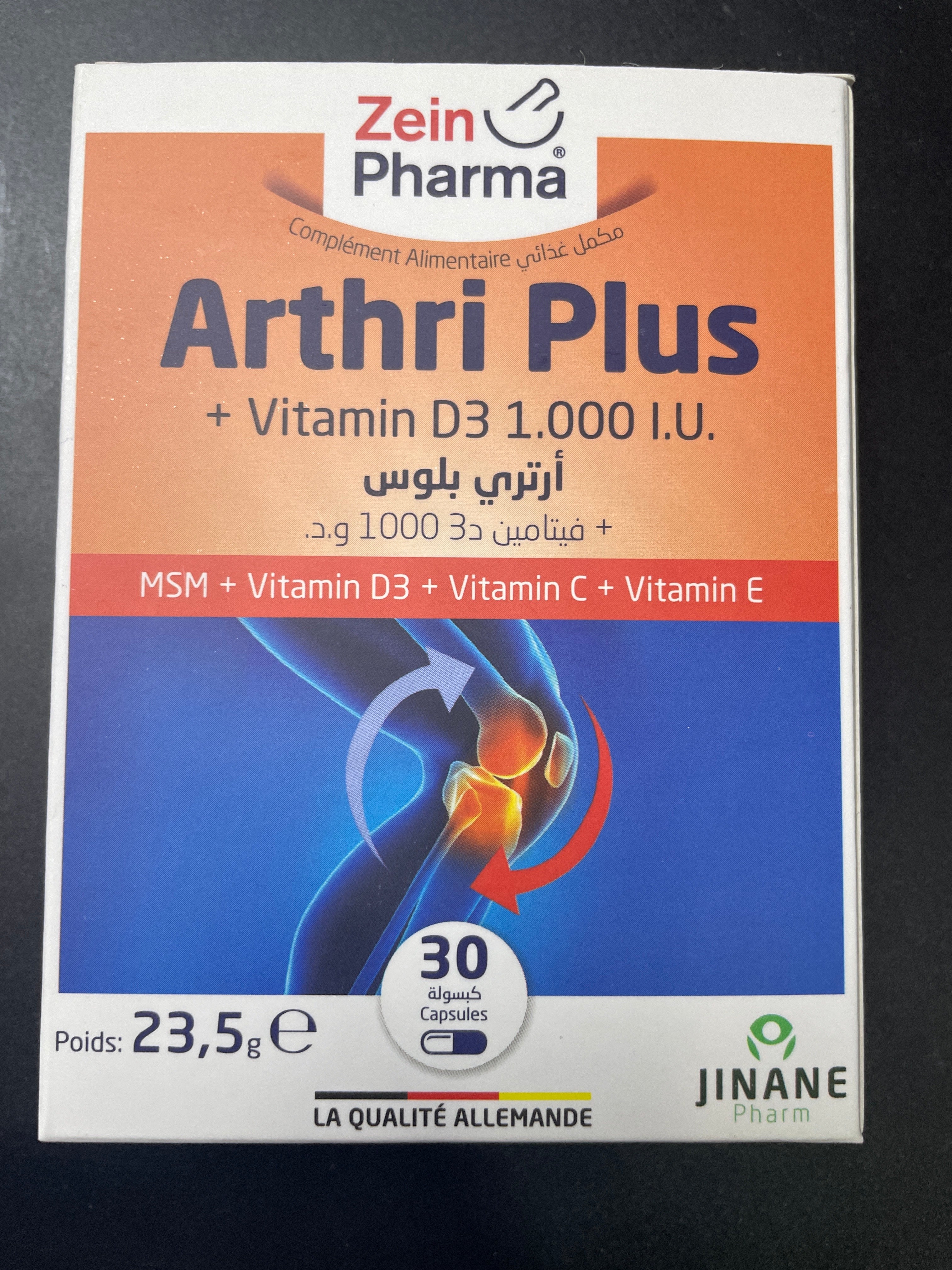Zein pharma arthri plus +vitamine d3 1000ui 30cp