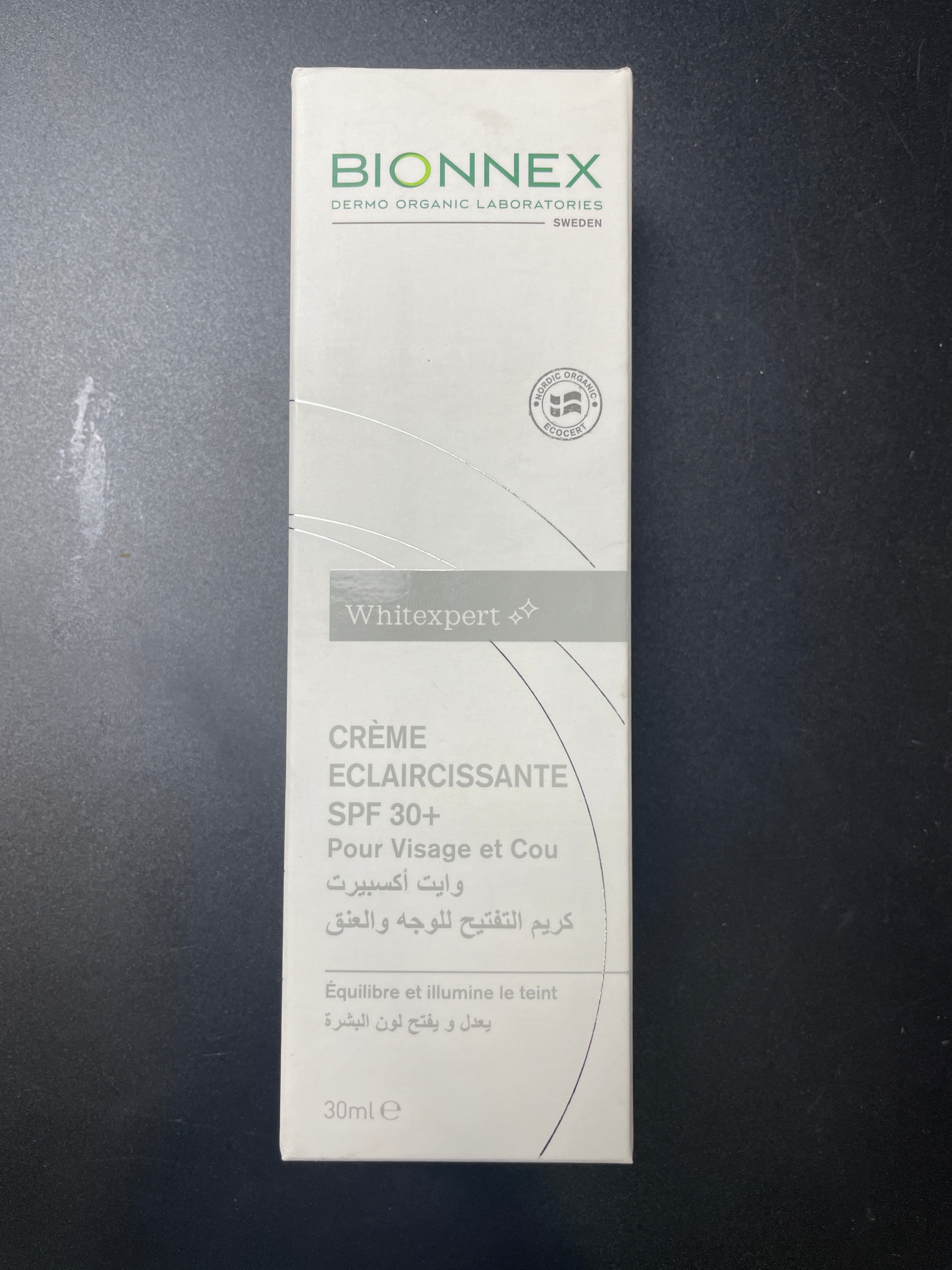 Bionnex whitexpert créme eclaircissant spf 30+